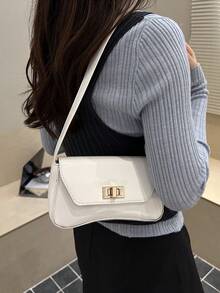 優雅洗鍊多功能女款通勤包,2026新款單肩手提包 - 白色 - 查看 5