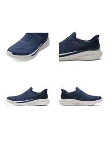 Skechers Men's SLADE Slip-On Athletic Casual Shoes, Mesh Walking Shoes 211375-NVY - Navy Blue - View 6