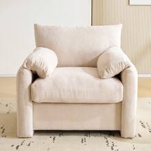 Modern Chenille Sofa - Grey 1 Seat - Comfortable And Stylish - 米色單座 - 查看 1