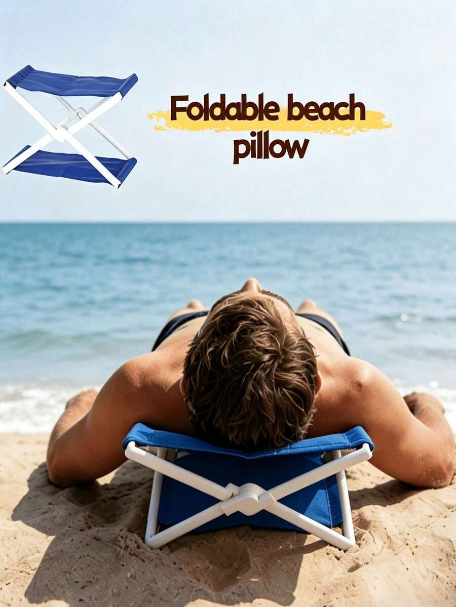 Portable Folding Beach Pillow Camping Leisure Mat, Compact And Easy To Store, Can Be Used As Headrest Or Small Cushion For Outdoor Camping And Beach Relaxation, Convenient To Use, Practical And Portable - Multicolor - View 1