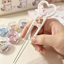 Super Cute Double Needle Cat DIY Perler Bead Pen, Perler Bead Dedicated Pen, Perler Bead Needle, Perler Bead Needle Auxiliary Tool - Multicolor - View 6