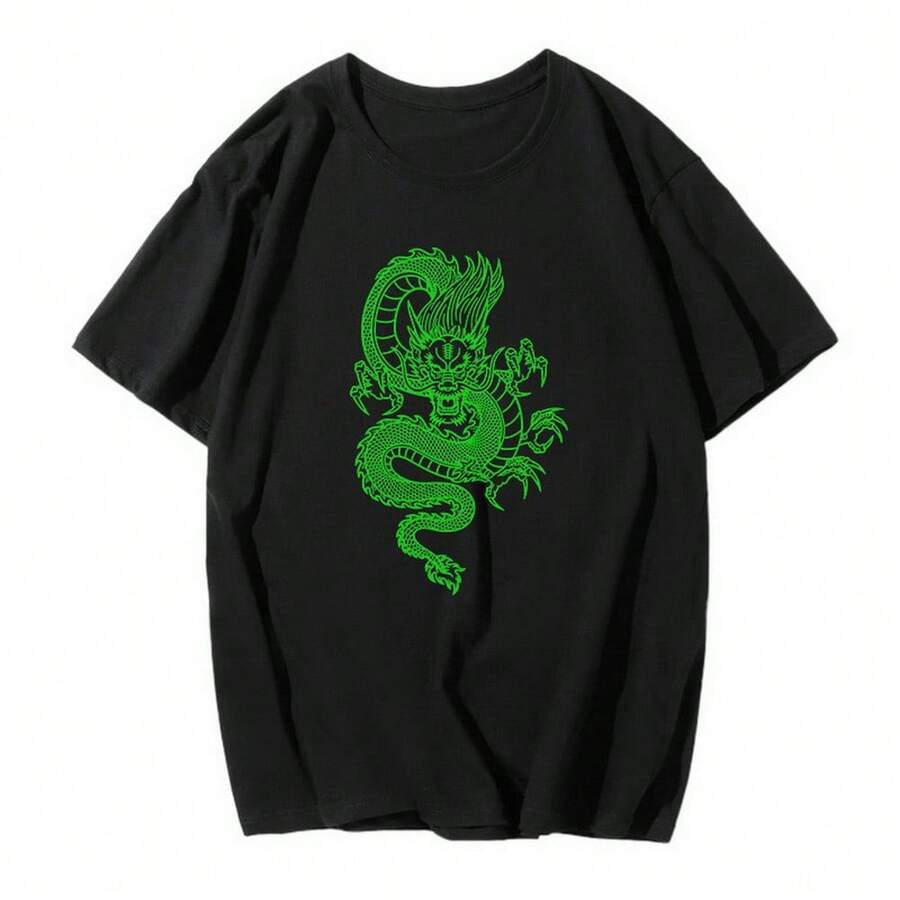 In-Stock Cross-Border2021Spring And Summer New Style Loose Round-Neck Floral Print Short Sleeves T Women's T-Shirts For Dropshipping - 黑色1 - 查看 1