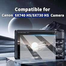 3片裝玻璃螢幕保護貼，適用於 SX740 HS/SX730 HS/EOS C50/G7X3，透明強化玻璃硬螢幕保護貼，0.3mm 強化玻璃膜，9H 硬度，防刮防指紋，高清晰透明 - 查看 6