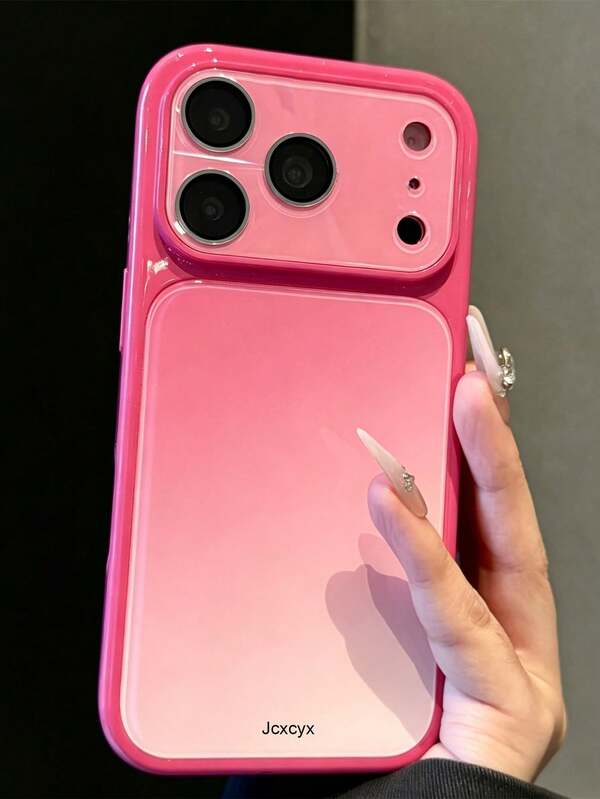 Stylsih Gradient Color Lens Protection Glossy Soft Phone Case Compatible With IPhone 17 ProMax 17Pro 17 16ProMax 16Pro 16 15 14 Pro Max Shockproof Back Cover