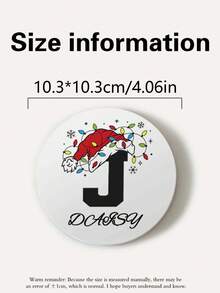 1pc Customized Name Christmas Hat Shaped Absorbent Ceramic Coaster, Heat-Resistant Pad, Suitable For Drinks, Tea Cups And Coffee Mugs, Home And Restaurant Decor, Holiday Essential Gift, Christmas Decoration, Christmas Gift - Multicolor - View 2
