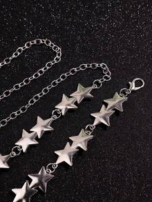Punk Hip Hop Y2K Metal Star Waist Chain, Decorative Waist Chain For Jeans And Leather Skirts - Multicolor - View 8