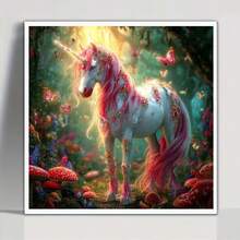 1PC DIY 5D Diamond Painting Kit Unicorn Pattern - Round Full Diamond Art Mosaic Craft, Home Wall Decor, Frameless - No Frame - View 2
