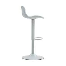 Silla Bar Ajustable Giratoria 2 Piezas Gris Plástico Cuero Sintético - Blanco - Ver 10
