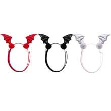 3/6pcs Halloween PU Shiny Fabric Plush Ball Pet Devil Horn Bat Headband, High Elasticity Non-Tight Fit Cat Dog Universal Funny Headwear, Cat Dog Decoration Accessories, Cute Pet Halloween Party Costume Atmosphere Outfit, Small And Medium Cat Dog Holiday Costume Headwear, Halloween Photo Party Costume Gift, Halloween Gift Perfect Pet Gift! - Multicolor - View 12