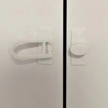 Portable Simple Plastic Cabinet Door Latch Cabinet Door Lock Home Supplies - A - View 4