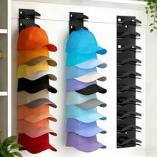1pc Baseball Cap Storage Rack, Wall-Mounted, Door-Mounted, Cabinet-Mounted Hat Rack; Multi-Layer Hat Storage Design, Suitable For Entryway, Bedroom (Adhesive / Screw Installation Options), Medium/M - Multicolor - View 3