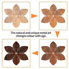 1pc Rustic Thanksgiving Natural Rusty Metal Spiral Wind Vane, Metal Floral Garden Decor Gift, Christmas Gift, 30.02cm X 30.02cm, For Balcony/Window Decoration, Balcony And Patio Garden/Indoor/Outdoor Decoration - A - View 9