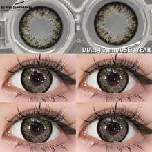 Eyeshare زوج واحد من عدسات لاصقة ملونة للعيون، عدسات زرقاء، عدسات رمادية، عدسات بنية، مكياج تجميلي، قابلة للتخلص منها سنويًا - بني - مشاهدة 3
