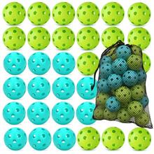 Durable Plastic Pickleball | High Elasticity Sports Ball, Random Color, 42mm Plastic Training Softball, Suitable For Hitting, Lightweight Hollow Ball, Indoor And Outdoor Use, Suitable For Games And Training, PE Material - Multicolor - View 1