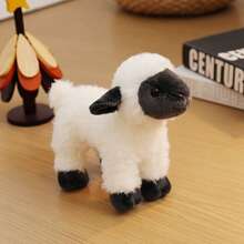 1pc Cute Cartoon Lamb Plush Doll, Soft Skin-Friendly 3D Little Goat Sofa Pillow For Living Room, Bedroom, Bay Window Decor, Gift For Best Friend Birthday, Photo Prop, Home Decor, Mother's Day, Halloween, Children's Day Gift - Multicolor - View 14