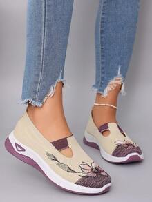 STEPREACH Zapatos deportivos casuales de mujer de primavera, zapatos planos de malla, ligeros, duraderos, transpirables, cómodos, mocasines sin cordones - Albaricoque - Ver 7