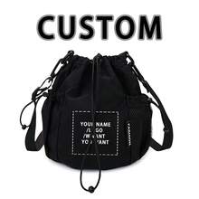 Custom Nylon Casual Crossbody Bag For Women, Fashionable Drawstring Bucket Bag, Versatile Phone Pouch For Outings, Functional Drawstring Bucket Bag - Multicolor - View 12