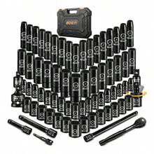 72 Pzas Juego De Dados De Impacto De 1/2 PuLG Con Matraca - negro - Ver 1