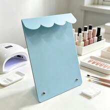 1pc Wavy Edge Metal Artificial Nail Display Board, Desktop Nail Sample Display Rack, Nail Salon Product Photography Prop Background Board, Minimalist Color Card Nail Display Rack - Multicolor - View 12