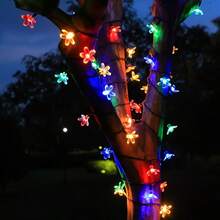 Solar Powered Cherry Blossom String Lights, Multiple Lighting Modes, 2 Color Options, Perfect For Decorating Garden Patio, Deck Fence, Adding Charm To Garden Furniture And Holiday Party Decorations - Solar Powered Cherry Blossom Light - View 11