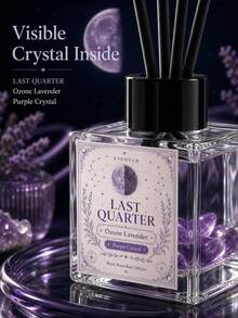EVODUCK Pengharum Ruangan Kristal Bentuk Bulan Sabit 50ml, Pengharum Minyak Esensial Aroma Lavender Ozon, Kristal Ungu Terintegrasi, Dengan 4 Batang Serat, Dekorasi Ruangan Estetik Bertema Bulan, Hadiah Ulang Tahun untuknya, Pengharum Ruangan Kecil untuk Kamar Tidur, Kamar Mandi, Meja, Rak, Dekorasi Rumah - Aroma Campuran - View 6