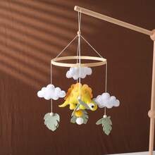 Sonajero Musical de Dinosaurio de Dibujos Animados para Bebés de 0 a 12 Meses, Juguete Colgante de Madera para Cuna, Decoración de Cuna, Ayuda para Dormir, Regalo - 5 - Ver 8