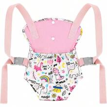 GAGAKU - Portador de muñecas, accesorios para muñecas de bebé, columpio de 22 pulgadas, con mochila para niños, color rosa, parque de atracciones arcoíris - 7_parque de atracciones arcoíris rosa - Ver 7