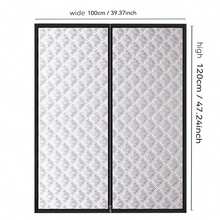 1PC Black Curtain, Windproof & Warm Winter Window Curtain, Bedroom Cold-Proof Sealing Window Insulation Film, Zipper Design - Black - View 2