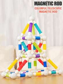 Children's Early Education Multi-Functional Magnetic Beads Set Of Toys - Educational DIY Assembly Magnetic Building Blocks For Developing Thinking, Creativity And Imagination - Gift For Children - Multicolor - View 6