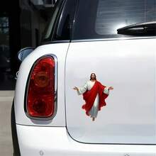 Sacred Jesus Figure Car Sticker, Faith Themed Christian Vinyl Decal For Car Side Door Rear Trunk, Spiritual Gift For Believers - Jesus Sticker - View 8