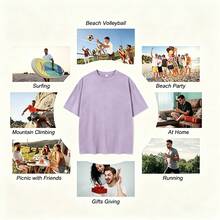 100% Cotton Geographic Inspired Dragonfly Graphic Baby T Shirt For Men And Women |  Exquisite Design |  Loose And Comfortable | Shirts Y2k - 水洗紫色 - 查看 2