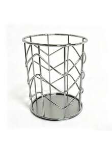 Metal Hollow Pen Holder Makeup Brush Holder For Makeup Brush Stationery For Desk Office Home School Storage And Organization Basket Multifunctional Storage Rack Back To School Dorm Room Essentials College Bathroom Accessories Home Decor - Multicolor - View 13