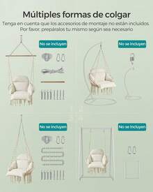 Hammock Chairs - White - View 4