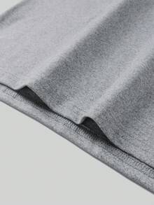 Camvyn Men's Summer Casual Fashion Henley Neck Slim Fit Short Sleeve T-Shirt - Grey - View 3