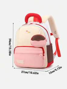 1pc Personalized Back To School Fashionable Cute Backpack With Mini Coin Purse, Zipper Closure Nylon Material, Adjustable Shoulder Strap, Hand-Carry, Suitable For School, Shopping, Daily Outings, Outdoor Trips. Birthday Gift - Multicolor - View 10