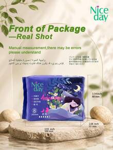 Niceday 285mm 8pcs/Pack Overnight Anion Sanitary Pads, Removes Odor, High Absorbency, Fast Absorption, Keeps Private Area Dry And Itch-Free, Thick Menstrual Pads, Period Care Pads, Panty Liners - 285mm (48pcs/6 Packs) - View 8