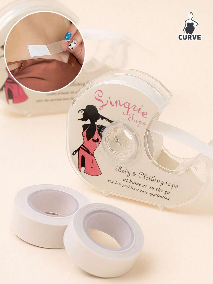 1 Roll Transparent Anti-Slip Clothing Tape, Invisible Fixing Patch, Suitable For V-Neck Tops And Bra Straps, Summer Fashion Essential