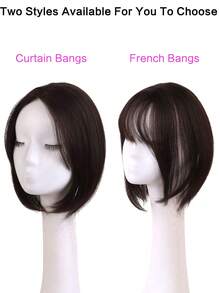 Synthetic Hair Top Natural-Looking Invisible Hand-Woven Seamless Clip-In Bangs Hair Piece Hair Clip For Women, Halloween - Multicolor - View 5