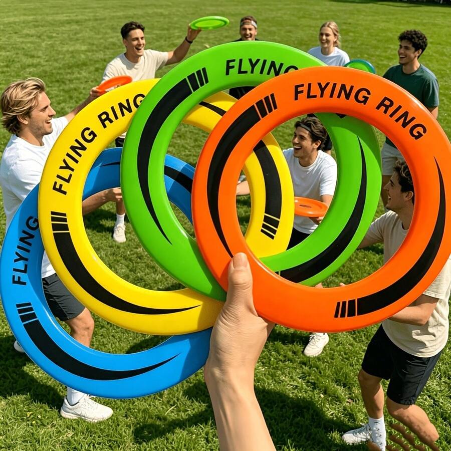 2PCS/4PCS Hollow Flying Rings (Disc-Shaped), Durable Polypropylene Frisbees-Lightweight And Easy To Carry, Resistant To Outdoor Drops And Wear, Available In Four Colors, Perfect For Outdoor Sports And Games,Yard Games - Multicolor - View 1