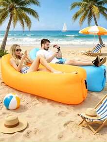 5/3/1pc Outdoor Inflatable Lounge Chair, Portable Inflatable Sofa, Pump-Free Inflatable Bed, Quick-Inflate Inflatable Sofa, Single Rectangular Lounge Chair, Lightweight Foldable Inflatable Sofa, Suitable For Camping, Hiking, Outdoor - Multiple Styles - View 4