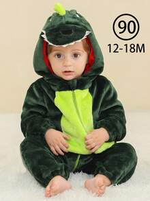1Pc Baby Autumn Winter With Double Zipper Cartoon Animal Pattern Cute Comfortable Unisex Baby Supplies Suitable For Everyday Wear - Multicolor - View 12