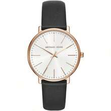 Michael Kors MK2834 Minimal Black Leather Ladies Watch 38mm Rose Gold Dial 3 Hand Waterproof Office Elegant Daily Watch - one-size - View 12