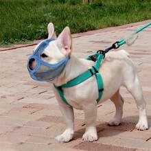 1pc Upgraded Breathable Mesh Dog Muzzle, Adjustable Buckle, Anti-Bite Anti-Swallow Muzzle, Suitable For Pug And Bulldog - Multicolor - View 6