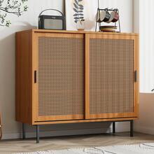 Sideboard Rustic Style Walnut - Adjustable Shelves - Cabinet For Living Room/Dining Room - Walnut - View 4
