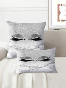 1PC Pink Upper & Porcelain Lower Digital Print Multi-Size Pillowcase Cushion Cover, Zipper Closure, Machine Washable, Polyester, Suitable For Various Rooms Indoor Outdoor Washable Pillowcase, Home Decor, Room Bed Sofa Chair Cushion Cover, - Multicolor - View 11