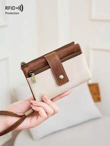New Cross-Border RFID Anti-Theft Women's Wallet, Multifunctional Tri-Fold Short Purse, Vintage Large Capacity Coin Pouch - White - View 4