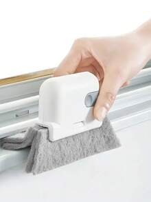 1pc Multi-Function Window Gap Slot Narrow Cleaning Brush, Sliding Door Track Dusting Tool, Suitable For Window Sill, Door Track, Kitchen, Bathroom - Multicolor - View 1