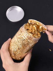 SikeSike Gold Foil Flakes, Resin Gold Foil Flakes, 3g/5g/10g Metal Foil Flakes, Suitable For Nail Art, Painting, Crafts, Epoxy Resin, Jewelry Making, Candle Making, DIY Crafts (Gold And Silver) - Multicolor - View 4