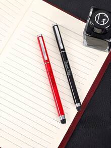 客製化 2 合 1 金屬觸控筆，雙用書寫與觸控螢幕，矽膠筆尖，筆身支援雷雕英文姓名，適合辦公室、學習、企業禮品、畢業紀念品 - 彩色 - 查看 7