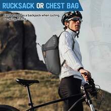 10L Large Capacity Bicycle Frame Bag With Reflective Strip, Rainproof Wear Resistant Multifunctional Shoulder Backpack Bike Storage Pouch For Cycling Travel - A - View 3